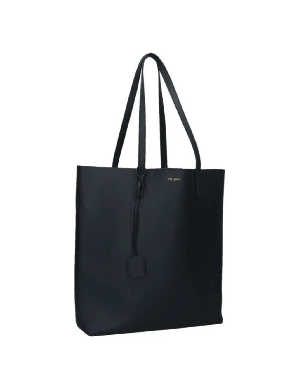 Saint Laurent Paris North South Shopping Leather Tote with Pouch